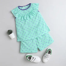 Load image into Gallery viewer, CrayonFlakes Soft and comfortable Polka Printed Yoke Frill Set