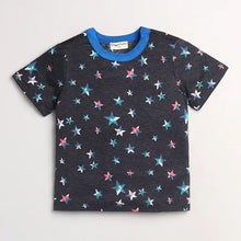 Load image into Gallery viewer, CrayonFlakes Soft and comfortable Stars Printed Half Sleeves Set