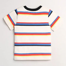 Load image into Gallery viewer, CrayonFlakes Soft and comfortable Striped Printed Half Sleeves Set