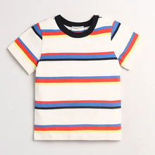 Load image into Gallery viewer, CrayonFlakes Soft and comfortable Striped Printed Half Sleeves Set