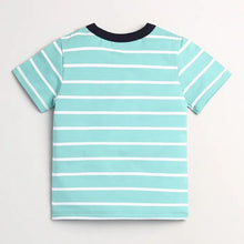 Load image into Gallery viewer, CrayonFlakes Soft and comfortable Striped Printed Half Sleeves Set