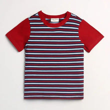 Load image into Gallery viewer, CrayonFlakes Soft and comfortable Striped Printed Half Sleeves Set