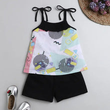 Load image into Gallery viewer, CrayonFlakes Soft and comfortable Abstract Open Strap and Frill Set