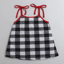 Load image into Gallery viewer, CrayonFlakes Soft and comfortable Checkered Open Strap and Frill Set