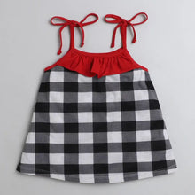 Load image into Gallery viewer, CrayonFlakes Soft and comfortable Checkered Open Strap and Frill Set