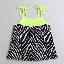 Load image into Gallery viewer, CrayonFlakes Soft and comfortable Zebra Print Open Strap and Frill Set