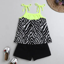Load image into Gallery viewer, CrayonFlakes Soft and comfortable Zebra Print Open Strap and Frill Set