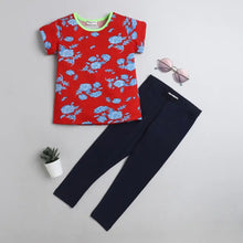 Load image into Gallery viewer, CrayonFlakes Soft and comfortable Floral Printed Leggings Set