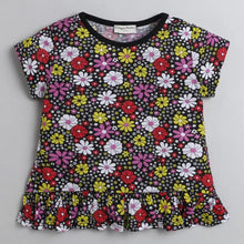 Load image into Gallery viewer, CrayonFlakes Soft and comfortable Floral with Bottom Frill Leggings Set