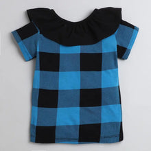 Load image into Gallery viewer, CrayonFlakes Soft and comfortable Checkered Neck Frill Leggings Set