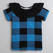 Load image into Gallery viewer, CrayonFlakes Soft and comfortable Checkered Neck Frill Leggings Set