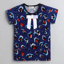 Load image into Gallery viewer, CrayonFlakes Soft and comfortable Animal Print with Bow Leggings Set