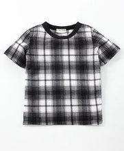 Load image into Gallery viewer, CrayonFlakes Soft and comfortable Checkered Printed Half Sleeves Set