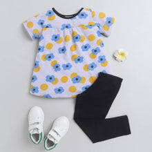 Load image into Gallery viewer, CrayonFlakes Soft and comfortable Floral with Yoke Leggings Set