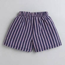 Load image into Gallery viewer, CrayonFlakes Soft and comfortable Striped Printed with Bow Short