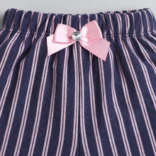 Load image into Gallery viewer, CrayonFlakes Soft and comfortable Striped Printed with Bow Short