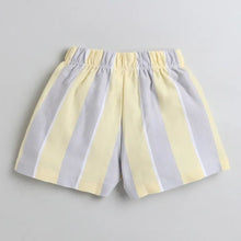 Load image into Gallery viewer, CrayonFlakes Soft and comfortable Striped Printed with Bow Short