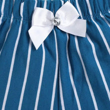 Load image into Gallery viewer, CrayonFlakes Soft and comfortable Striped Printed with Bow Short