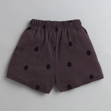 Load image into Gallery viewer, CrayonFlakes Soft and comfortable Polka Printed Shorts - Brown