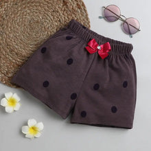 Load image into Gallery viewer, CrayonFlakes Soft and comfortable Polka Printed Shorts - Brown