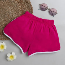 Load image into Gallery viewer, CrayonFlakes Soft and comfortable Solid Sports Shorts - Magenta