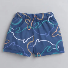 Load image into Gallery viewer, CrayonFlakes Soft and comfortable Ocean with Whales Shorts