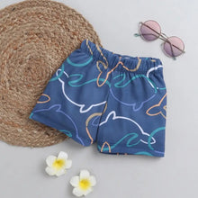 Load image into Gallery viewer, CrayonFlakes Soft and comfortable Ocean with Whales Shorts
