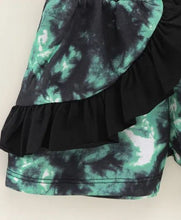 Load image into Gallery viewer, CrayonFlakes Soft and comfortable Tie and Dye with Frill Shorts