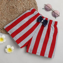 Load image into Gallery viewer, CrayonFlakes Soft and comfortable Striped Printed Shorts