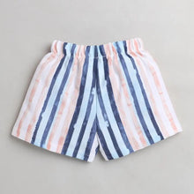 Load image into Gallery viewer, CrayonFlakes Soft and comfortable Striped Printed Shorts