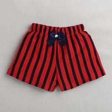 Load image into Gallery viewer, CrayonFlakes Soft and comfortable Striped Printed Shorts