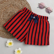 Load image into Gallery viewer, CrayonFlakes Soft and comfortable Striped Printed Shorts