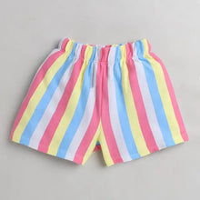 Load image into Gallery viewer, CrayonFlakes Soft and comfortable Striped Printed Short