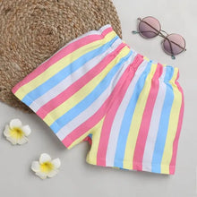Load image into Gallery viewer, CrayonFlakes Soft and comfortable Striped Printed Short