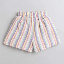 Load image into Gallery viewer, CrayonFlakes Soft and comfortable Striped Printed with Bow Short