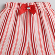 Load image into Gallery viewer, CrayonFlakes Soft and comfortable Striped Printed with Bow Short