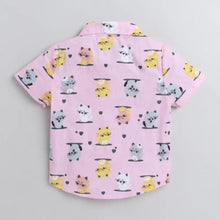 Load image into Gallery viewer, CrayonFlakes Soft and comfortable Kitty Printed Shirt - Pink