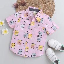 Load image into Gallery viewer, CrayonFlakes Soft and comfortable Kitty Printed Shirt - Pink