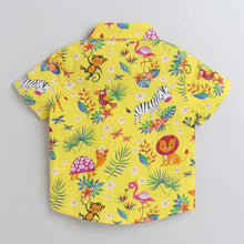 Load image into Gallery viewer, CrayonFlakes Soft and comfortable Jungle Printed Shirt - Yellow