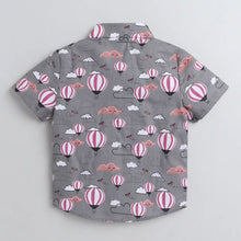 Load image into Gallery viewer, CrayonFlakes Soft and comfortable Air Balloon Printed Shirt - Grey