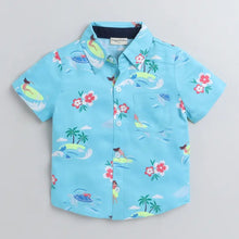 Load image into Gallery viewer, CrayonFlakes Soft and comfortable Ocean Printed Shirt - Blue
