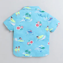 Load image into Gallery viewer, CrayonFlakes Soft and comfortable Ocean Printed Shirt - Blue