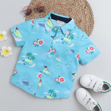 Load image into Gallery viewer, CrayonFlakes Soft and comfortable Ocean Printed Shirt - Blue