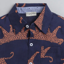 Load image into Gallery viewer, CrayonFlakes Soft and comfortable Jaguar Printed Shirt - Blue