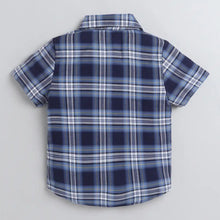 Load image into Gallery viewer, CrayonFlakes Soft and comfortable Checkered Printed Shirt - Blue