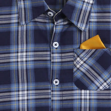 Load image into Gallery viewer, CrayonFlakes Soft and comfortable Checkered Printed Shirt - Blue