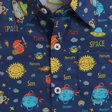 Load image into Gallery viewer, CrayonFlakes Soft and comfortable Universe Printed Shirt - Navy