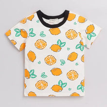 Load image into Gallery viewer, CrayonFlakes Soft and comfortable Citrus Fruits Tshirt - Offwhite