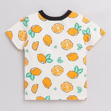 Load image into Gallery viewer, CrayonFlakes Soft and comfortable Citrus Fruits Tshirt - Offwhite