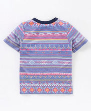 Load image into Gallery viewer, CrayonFlakes Soft and comfortable Jacquard Print Striped Tshirt
